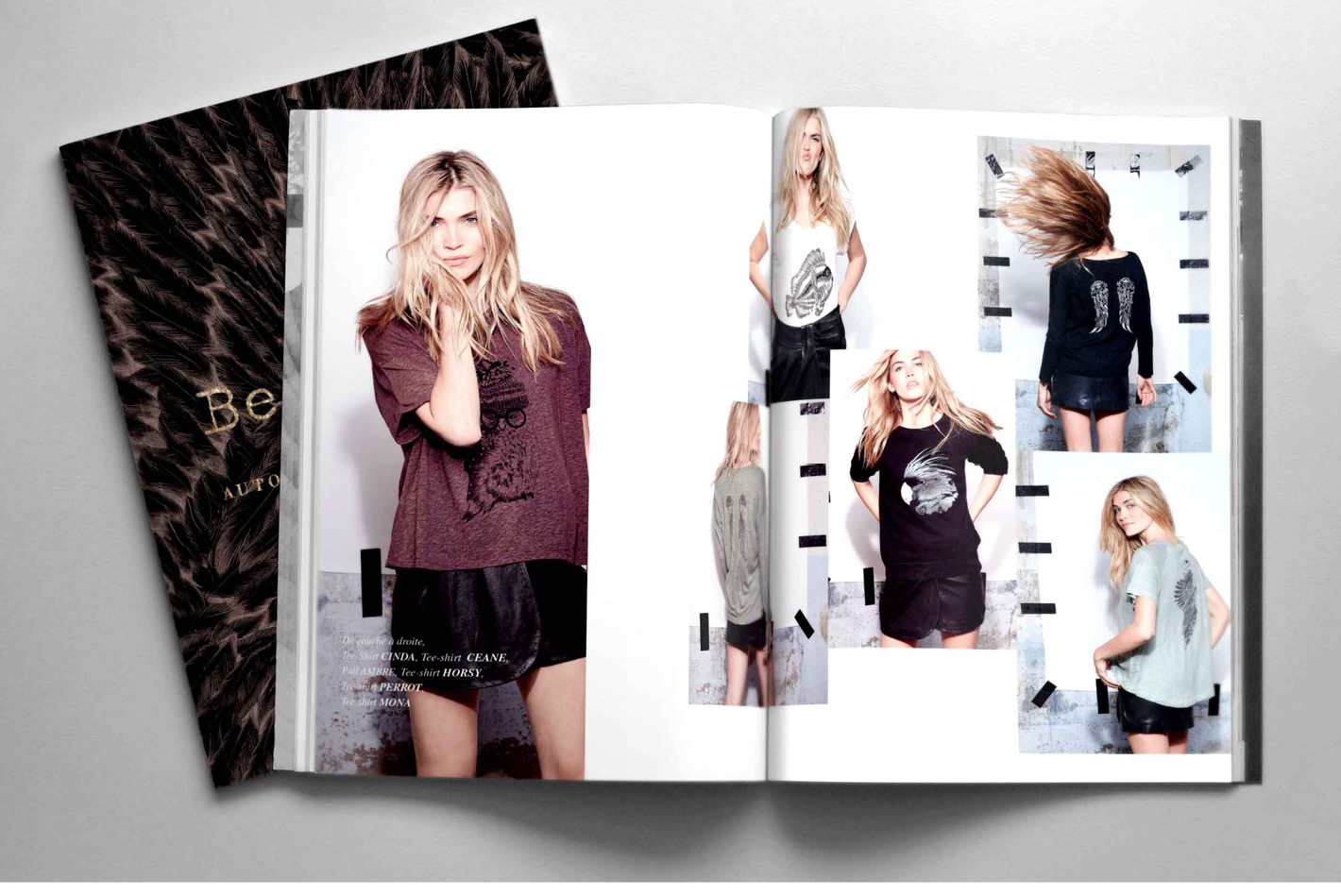 Magazine ouvert sur double page