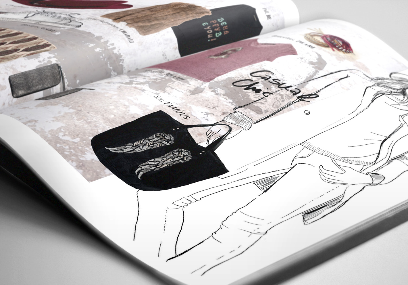 Gros plan sur détails dessinés