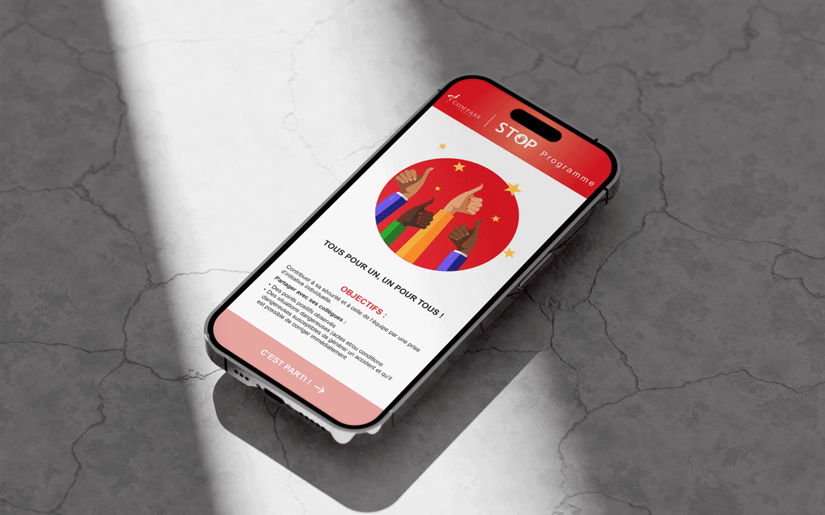 Ecran animé pour l'appli Stop Programme