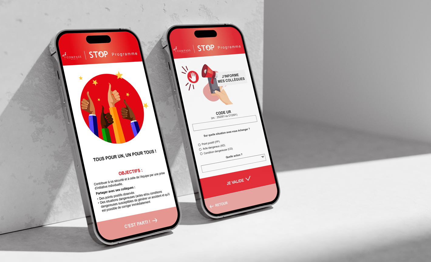 Ecrans de l'application Stop Programme