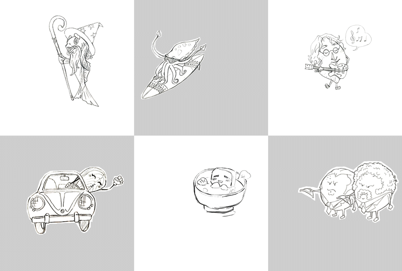 Stickers étapes par étapes